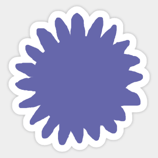 Very Peri Periwinkle Blue Sunflower Floral Abstract Sticker